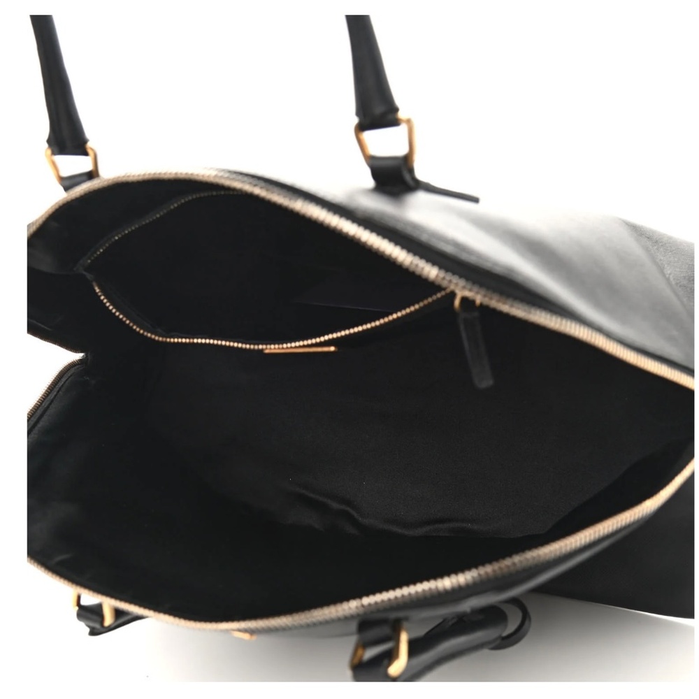 Authentic PRADA Saffiano Lux Large Promenade Tote in Black - Picture 7 of 11